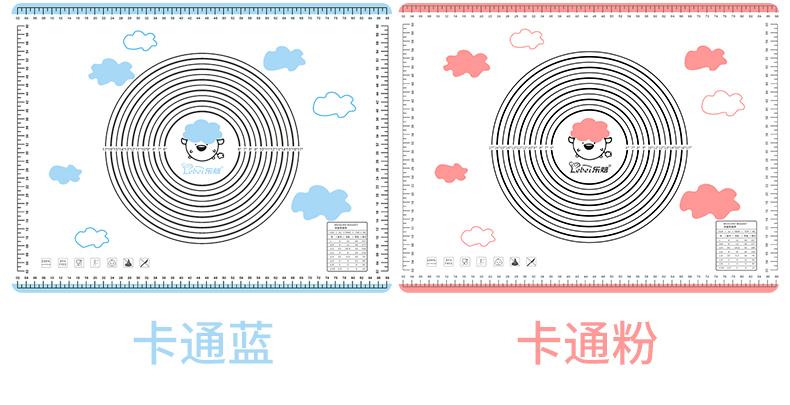 硅胶面板家用食品级擀面垫和面板大号加厚不沾抗菌揉面垫案板7xb_45*65纯硅胶薄款(送3刮板)(图18)
